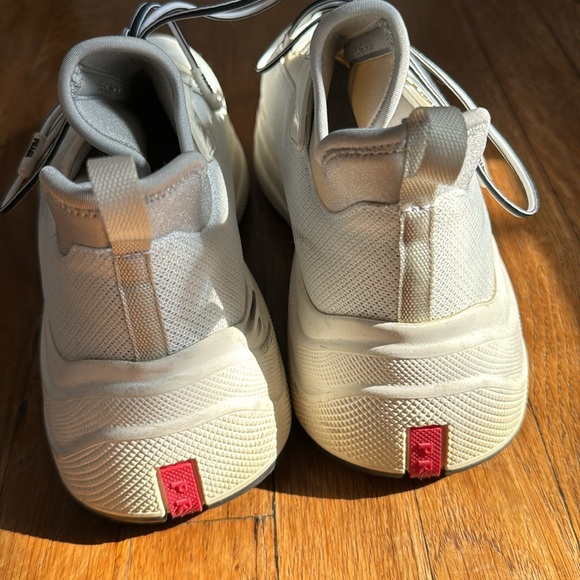 Prada Sport white mesh neoprene sneakers trainers - Picture 4 of 12